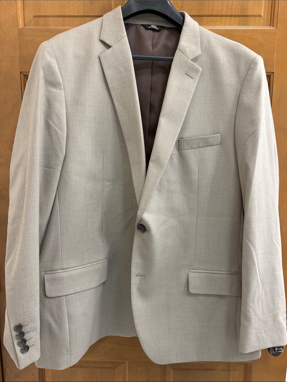 Haggar Men's Light Tan Single-Breasted Blazer